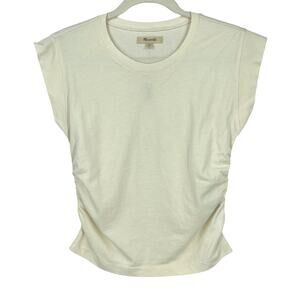 Madewell Side Cinch Muscle Tee in Lighthouse Cream White Medium